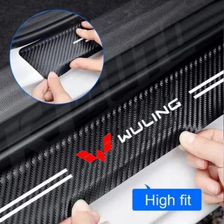WuLing Cửa Ô Tô Bảo Vệ Bệ Cửa Chống Trầy Xước Ngưỡng Thảm Tấm Còng Cửa Tự Động Bảo Vệ Miếng Dán Cho Wuling Cortez Almaz Air EV Confero DB S Phụ Kiện Nội Thất