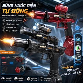 Đồ Chơi Phun Nước điện Tự động 2026 Có đèn LED, Pin Sạc Mạnh Mẽ, đồ Chơi Mùa Hè Cực Vui