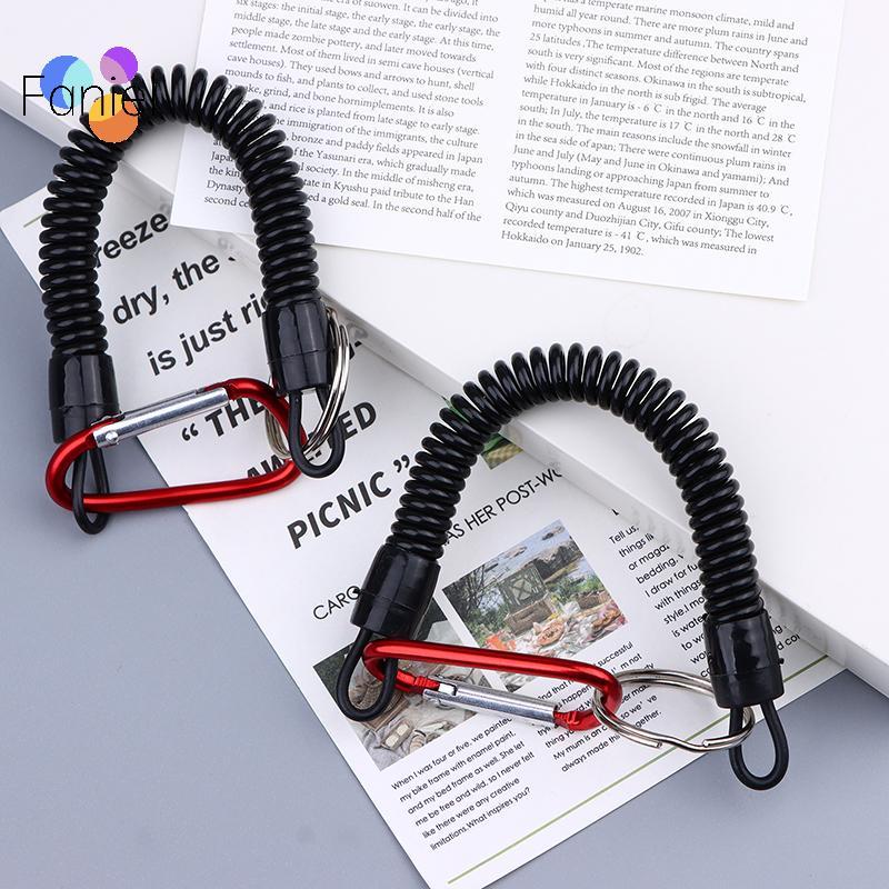 < shicong222 > Móc dây đàn hồi lò xo có thể thu vào Công cụ móc chìa khóa bánh răng an ninh để đi bộ đường dài Cắm trại Móc khóa điện thoại chống thất lạc Carabiner mới