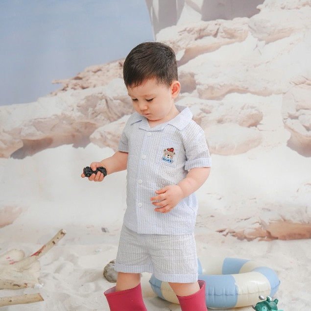 BỘ CỘC PYJAMA KẺ CHẤT LIỆU THÔ LỤA  [ SIÊU MỀM, MÁT, MỊN CO DÃN VÀ THẤM HÚT TỐT] SZ 6M -4Y (HCT59)