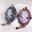 PNPIA- Mới Cameo Phong Cách Victoria Pha Lê Tiệc Cưới Nữ Mặt Dây Chuyền Cài Áo