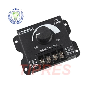 HIRQ 30A Đèn led Dải Dimmer 12V Công Suất Cao Làm Sáng Núm Công Tắc Thanh Ánh Sáng Dải Ánh Sáng Đơn Sắc Vỏ Điều Khiển