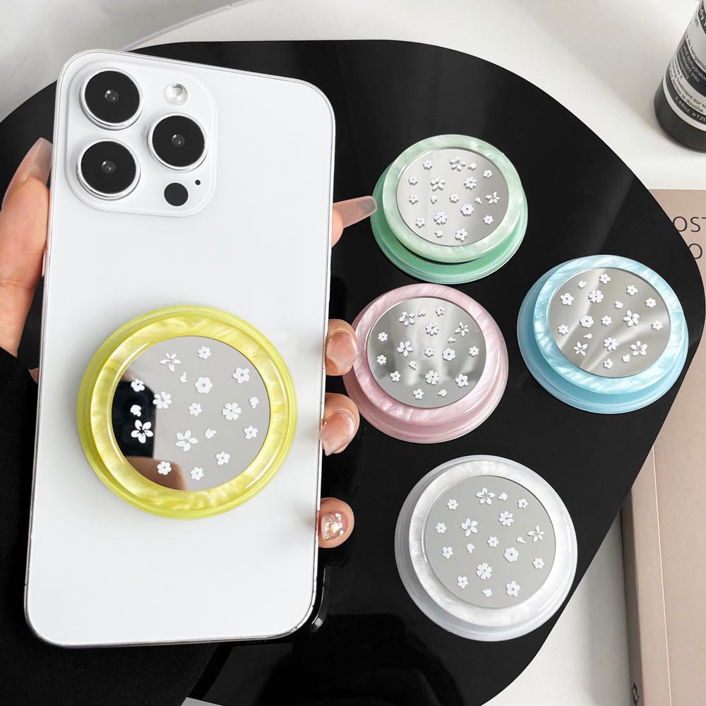 Đế điện thoại có thể gập lại họa tiết gương Popsocket cho điện thoại nam châm