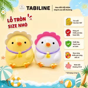 Heo đất ống tiết kiệm tiền lỗ tròn gà đội mũ yêu thương cute xinh LD79 - TABILINE
