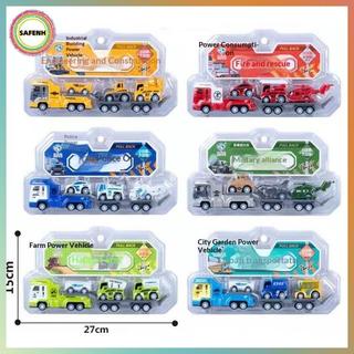 SAFENH Urban Pull-Ba Fire Tru Toy: Quà tặng mô hình xe xây dựng cho trẻ em VN