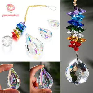 Đèn chùm PWSEND Crystal Rainbow Sun Catcher Ball Prism