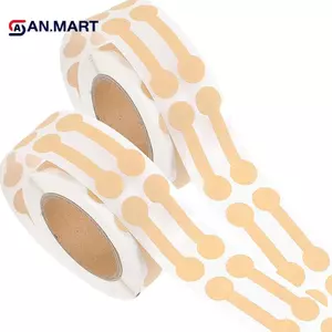 AN.MART 500 Chiếc Nhãn Trang Sức Tự Dính Giá Dumbell Thẻ Nelace Vòng Nhãn Giấy Phụ Kiện Trang Sức DIY Display Tool VN