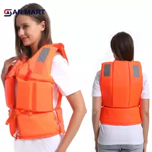 AN.MART Mới Màu Cam Người Lớn Childen Bọt Nổi Bơi Cuộc Sống Jaet Vest Có Còi Thuyền Áo Câu Cá Bơi Trôi Vest VN