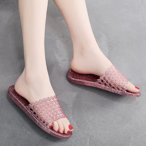 Dép Pha Lê Nữ Nhà Trong Nhà Chống Trơn Trượt Chống Trơn Trượt Đế Dày Chống Mài Mòn Dép Tắm Dép xỏ ngón Nữ LBIA
