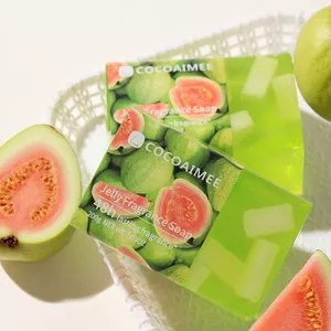 Hương Vị Trái Cây Hương Thơm Xà Phòng Trong Suốt ổi Nho Đào Lychee Cam Dâu Tây Hương Thơm Lâu Dài Tắm Rửa Tay Làm Sạch