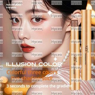 Bút phấn mắt HYCEO, Bút phấn mắt chống thấm nước mờ, Bút Highlighter ba màu lâu trôi Trang điểm nhanh