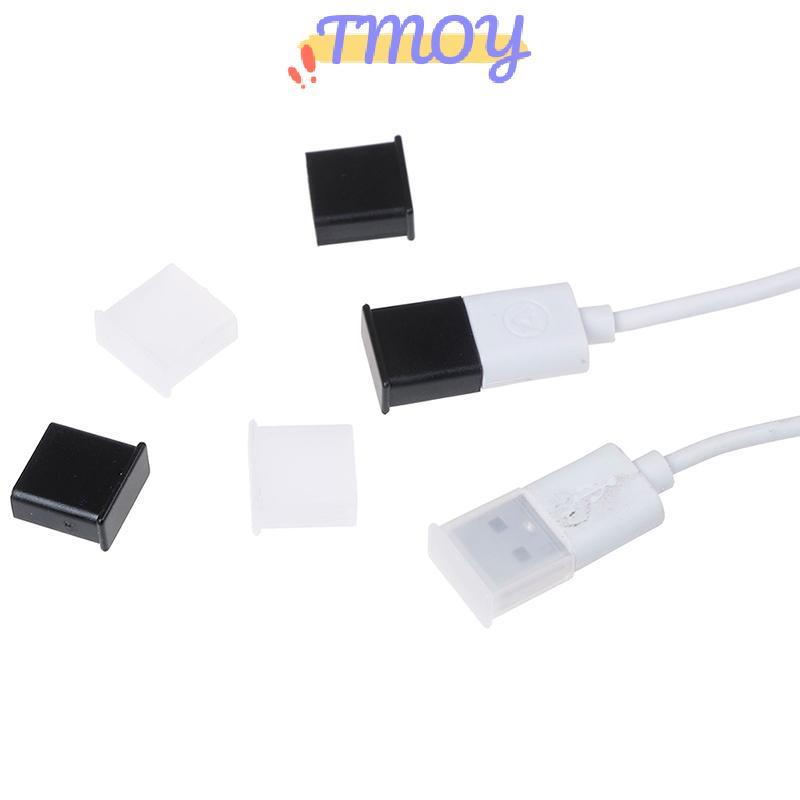 TMOY 10 Chiếc Nhựa USB Nam Chống Bụi Cắm Nút Chặn Nắp Bảo Vệ Nắp TMOY