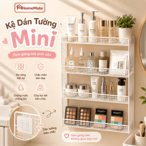 Kệ Dán Tường Đa Năng HomeMate – Kệ Trưng Bày Mỹ Phẩm, Nước Hoa, Sơn Móng Tay, Mô Hình Decor Thép Carbon Cao Cấp