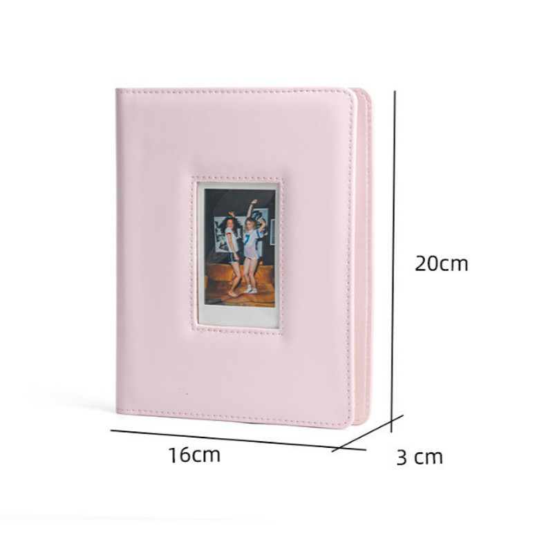 Album ảnh Instax mini 3 inch, 288 trang, tương thích với Instax Mini 12/11/9, chất liệu da PU, bìa trắng