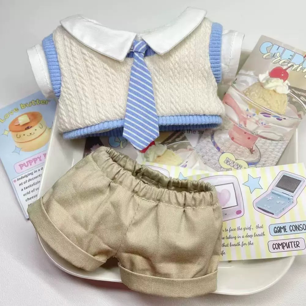 20cm Quần Áo Bé Preppy Cotton Búp Bê Không Thuộc Tính Quần Áo Dễ Thương Phù Hợp Với Búp Bê Búp Bê Trang Phục Thay Thế Hàng Sẵn Có 6.2