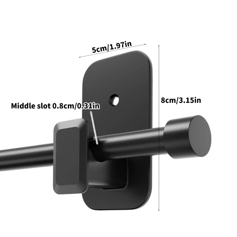 Giá đỡ thanh treo rèm cửa sổ khoan Fir 2 để lắp đặt an toàn
