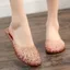 Dép Pha Lê Nữ Rỗng Hộ Gia Đình Phòng Tắm Tắm Trung Niên Ngón Chân Đế Giày Nửa Dép Bên Ngoài Mặc K1TK