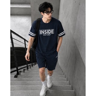 INSDE Bộ Quần Áo Nam Mùa Hè Thể Thao , Chất Liệu Thun Tổ Ong Thấm Hút Mồ Hôi Co Dãn 4 Chiều Phong Cách Free Style
