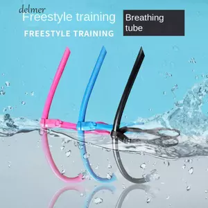 Ống thở bơi phía trước bằng silicon DELMER, Ống thở huấn luyện bơi thoải mái có thể điều chỉnh, Thiết bị lặn ống thở silicon đầy đủ Ống thở lặn bằng silicon mềm