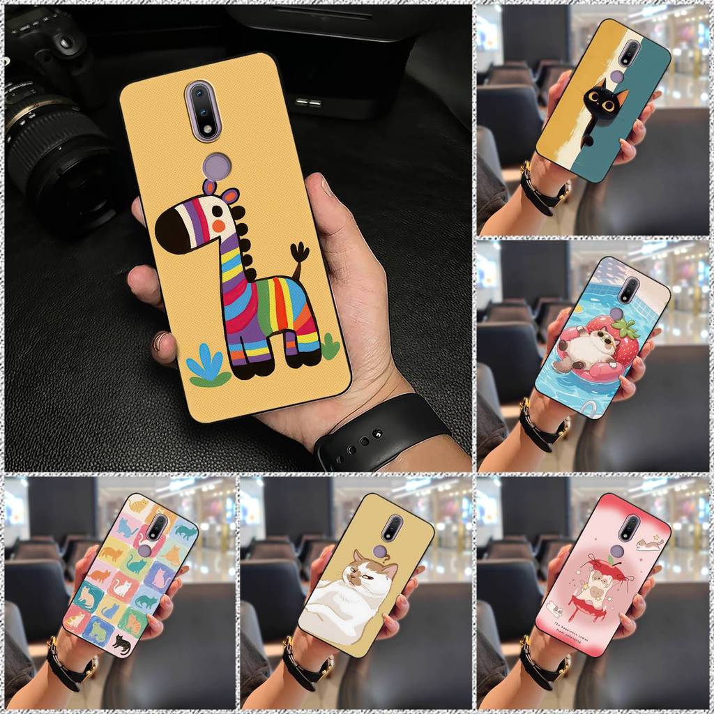 Túi Điện Thoại Chống Thấm Nước Ốp Lưng Nokia 2.4 TPU Bọc Toàn Bộ, Họa Tiết Graffiti Hoạt Hình, Chống Va Đập, Bảo Vệ Máy