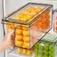 CANAMEK 1Pc Nhựa Trong Suốt Tủ Lạnh Hộp Bảo Quản Nhà Bếp Tủ Lạnh Tổ Chức Cho Rau Củ Quả Trứng Thực Phẩm Gia Đình Tươi Hộp Đựng CSF