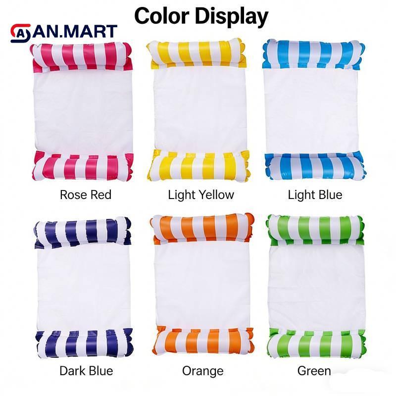AN.MART Bơm Hơi Nổi Nước Hammo Có Thể Gập Lại Lounger Giường Nổi Di Động Hàng Nổi Cho Bể Bơi Bãi Biển VN