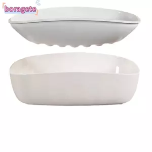 Đĩa xà phòng BORAGETE, Hộp xà phòng chống trượt hai lớp, Giá đỡ xà phòng tiết kiệm không gian bằng nhựa hữu ích Nhà bếp