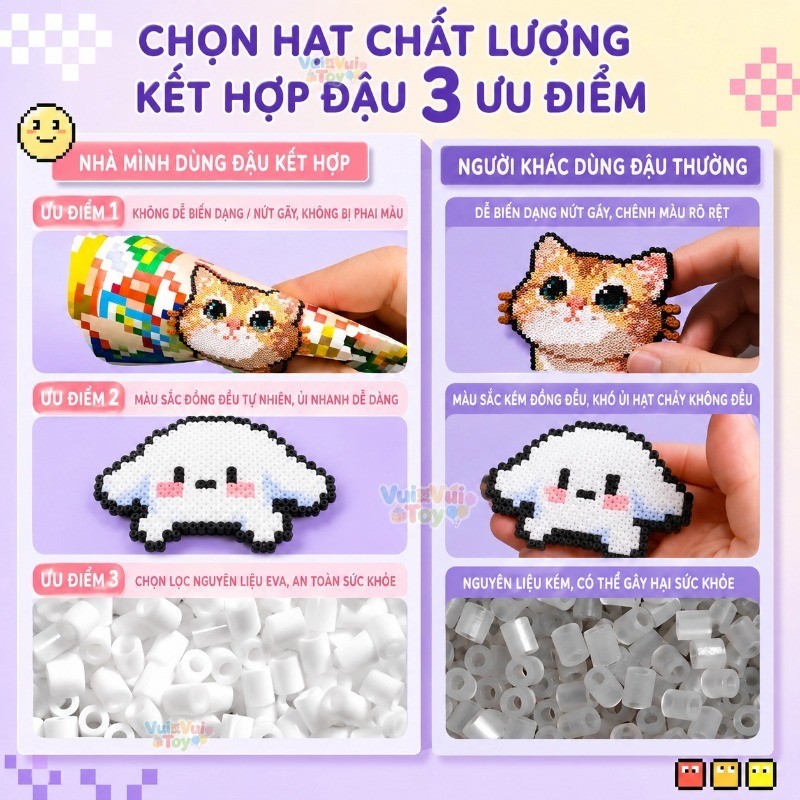 Bộ hạt xếp dạng chai – rèn luyện khả năng sáng tạo đồ chơi DIY đang hot không cần phân loại màu