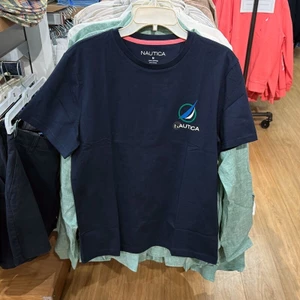 Nam Mỹ 100% Cotton Cao Cấp Chữ Ký Logo Ngực In Nhãn Hàng Ngày Cổ Tròn Tay Ngắn 0605