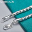 URMYLADY Bạc 925 4MM Dây Xích Vòng Tay Dành Cho Nữ Tiệc Cưới Trang Sức Thời Trang