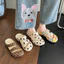 YRBWD 1 Cặp Cầu Trượt EVA, Dép Nữ Đế Chống Trơn Trượt Thiết Kế Mũi Kín, Phong Cách Thường Ngày Bề Mặt Nhanh Khô Một Mảnh Đúc Mũi Chống Va Chạm Dép Mùa Hè Đi Biển