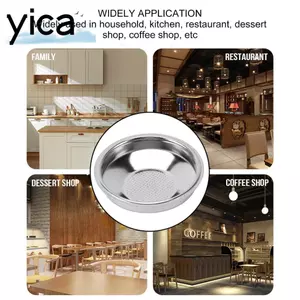 Giỏ lọc bằng thép không gỉ YICA, Giỏ lọc cà phê một lớp bằng thép không gỉ, Giỏ lọc cà phê 51mm có thể tái sử dụng bằng bạc 51mm Sử dụng thương mại