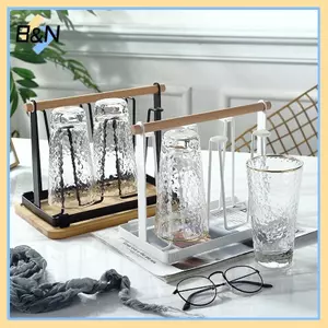 B & N Sấy Ra với 6 Hộp đựng cốc chống trượt cho cốc đựng kính nước Mặt bàn lưu trữ nhà bếp.