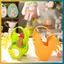 BVY Tinh Tế Gà Trống Hộp Kẹo Cắt Hoạt Hình Co Nỉ Chien Giỏ Di Động Nhỏ Phục Sinh Hộp Đựng Mỹ Phẩm.