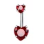 Nhẫn Nút Bụng PYCOU, Thép Không Gỉ Zircon Xuyên Rốn Rốn, Hình Trái Tim Phổ Biến Trang Sức Cơ Thể Bạc Pha Lê Cho