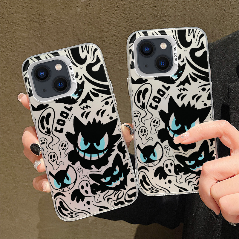 Ốp Điện Thoại Cho IPhone 6 6S SE 2020 7 8 X XS Max XR 11 12 13 14 Plus 15 16 17 Pro Max 17 AIR Ma Quái Ma Doodle