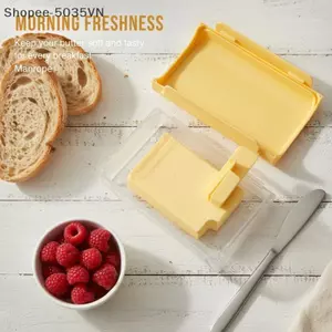 {AKIN} Hộp Bảo Quản Nhựa Bảo Quản Tươi Hộp Đựng Cắt Bơ Tủ Lạnh Cắt Phô Mai Đông Lạnh Cắt Lát {a}