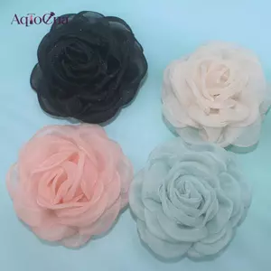 AqToCna Vải Thời Trang Camellia Hoa Thổ Cẩm Dành Cho Nữ Quần Áo Trang Sức Dự Tiệc Phụ Kiện AqToCna