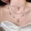 Xích Xương Đòn PYCOU, Vòng Cổ Nơ Tình Yêu Xếp Chồng Kim Loại, Trang Sức Thời Trang Cổ Điển Nhiều Lớp Vintage Choker Dành Cho Nữ