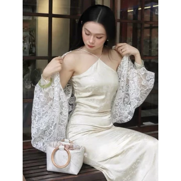 VM BENUSA - AC4 ÁO CHOÀNG KHOÁC NGOÀI, ÁO REN TRẮNG MỎNG, ÁO CHOÀNG MẶC VÁY, ÁO CHE BẮP TAY, ÁO KHOÁC MỎNG
