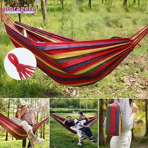 Võng BORAGETE, Giường treo di động bằng vải dày, Vải dù cường độ cao Xoay đơn cắm trại rộng
