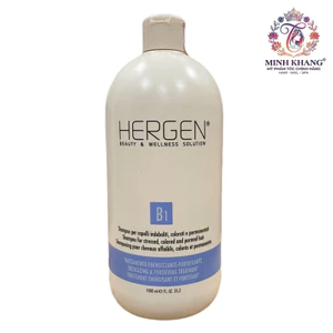 Dầu gội tăng cường năng lượng Hergen B1 for stressed, colored, and permed hair Shampoo 1000ml [ MK ]