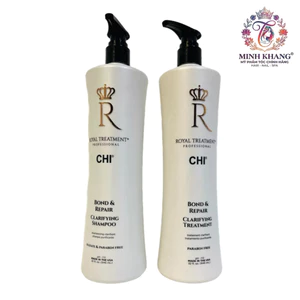 Dầu gội xả CHI Royal phục hồi tóc hư tổn bond & repair 355ml/946ml [ MK ]