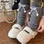 NICOLOO Lolita chân ấm áp, Vỏ chân ấm áp Vỏ chân dệt kim màu trơn, Phụ kiện khởi động Trang trí nơ dày Tất móc thời tiết lạnh