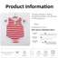 SAMO Bộ đồ liền thân cho bé mùa hè, Bộ đồ liền thân không tay bằng vải Cotton, Bộ đồ liền thân sọc họa tiết thông gió Thiết kế màu trơn Quần áo sơ sinh