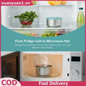 Hộp cơm trưa XUAN Hộp Bento di động bằng thép không gỉ chống rò rỉ cho công việc và du lịch VN