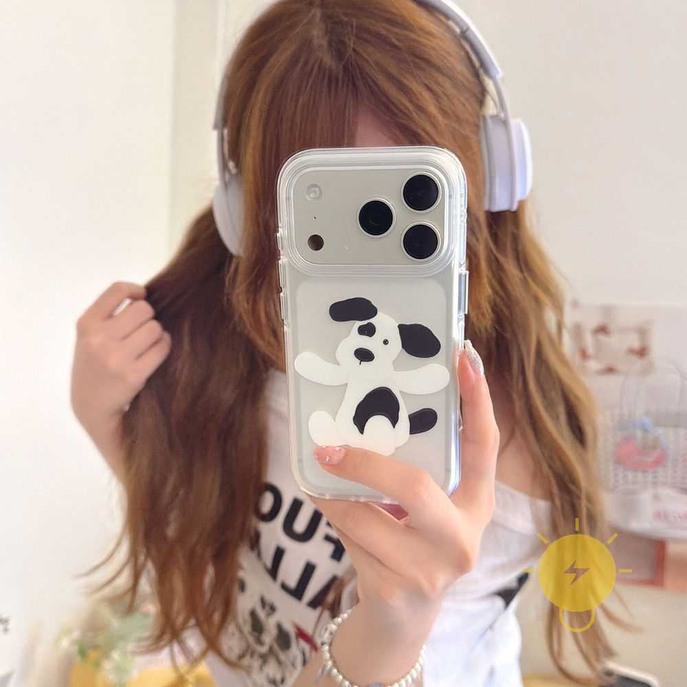 Phone Case For iPhone 17 Pro Max 16 15 14 13 TPU Transparent Dog Air Bag Air Bag Aesthetic Korean Cute