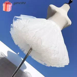 GAVESTO Trắng Petticoat, 4 Lớp Gothic Không Xương Puffy Váy, Crinolinas Cosplay Phụ Kiện Lông Tơ Cosplay Quần Áo Đáy Váy Hỗ Trợ
