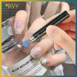 BVY 5 Cánh Hoa Bút Chấm Móng Tay, Dụng Cụ Thiết Kế Hoa Một Thì, Dụng Cụ Chấm Tay Cầm Acrylic Cho Nghệ Thuật Làm Móng Tay Tự Làm, Vẽ Móng Tay Dễ Dàng.