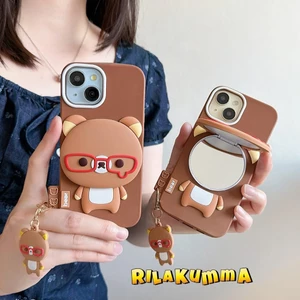 Giá đỡ gương lật hình gấu kính iphone17 Apple 16 Thích hợp cho vỏ điện thoại 14 / 15promax